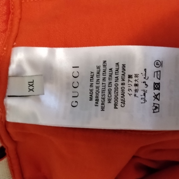 EUC GUCCI Orange Technical Jersey Track Pants - Picture 12 of 13